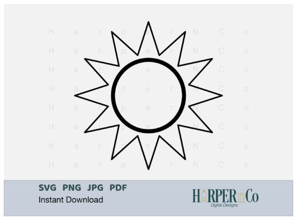 Download Sun Outline 1 SVG PNG Cut EPS File - Premium Resources