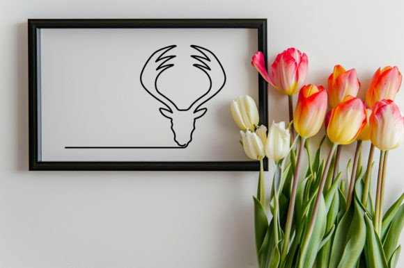 Download Single Line Drawing of Head Deer Vector - Drawing Collection