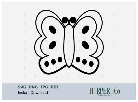Download BUTTERFLY OUTLINE 8 SVG PNG Cut EPS File - Premium Bundle