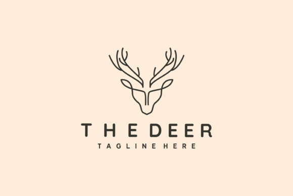 Download Outline Deer Line Art Logo Vector Symbol - Symbol Collection