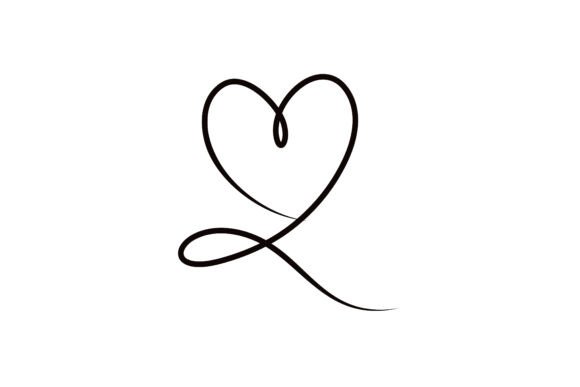 Download Continuous Line Drawing of Heart Shape - Drawing Collection