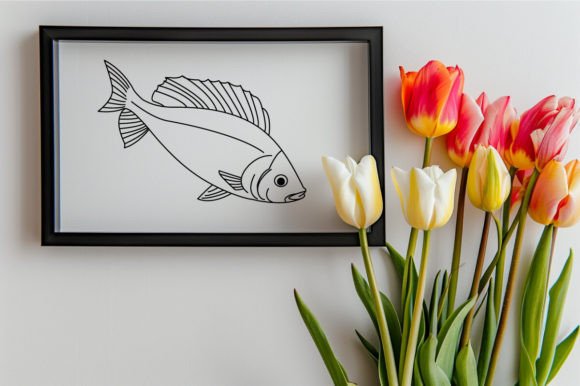 Download Fish One Line Vector Sketch Drawing - Drawing Collection