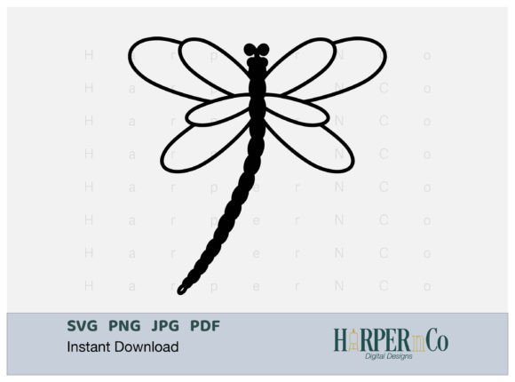 Download Dragonfly OUTLINE 2 SVG PNG Cut EPS File - Premium Resources