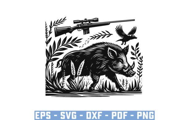 Download Wild Boar Hunter Pig Silhouette Bundle - Wild Collection